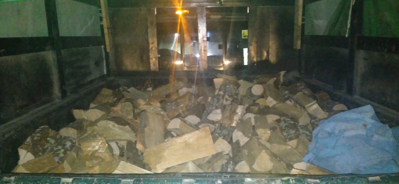 Asegura policía estatal material forestal